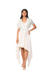 Multicolour wallpaper handpainted Wrap dress with inner